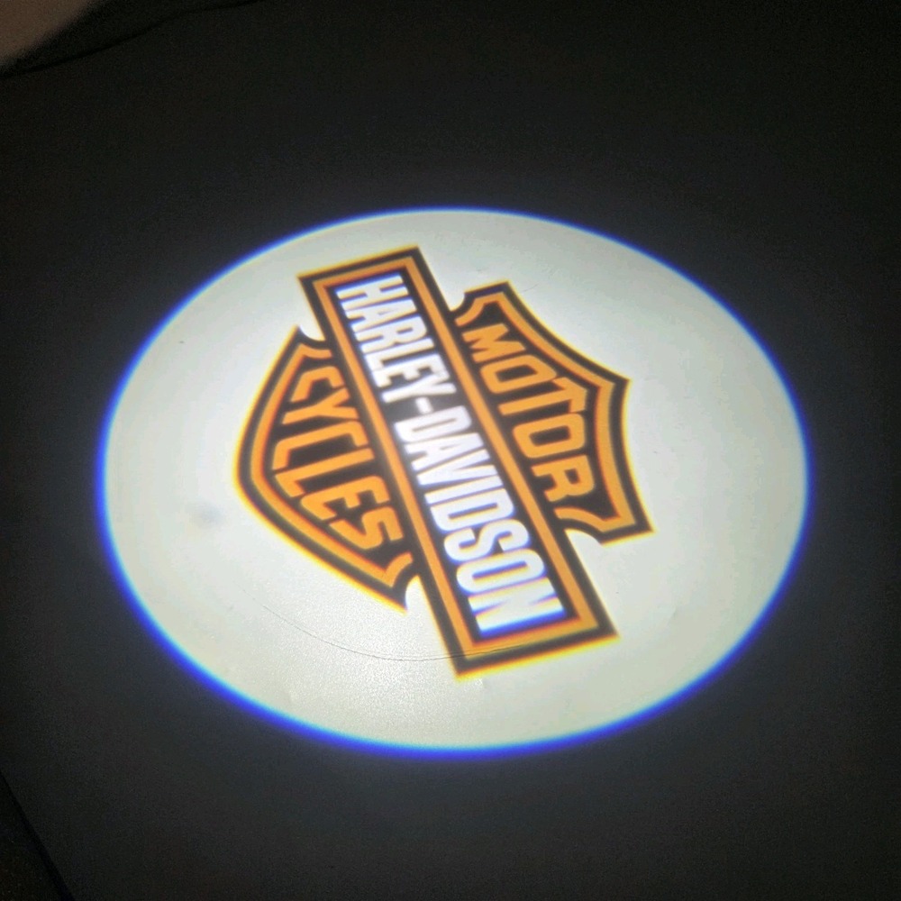 2Pc LED Ghost Shadow Car Door Puddle Lights 3D Projector H-D Logo Harley